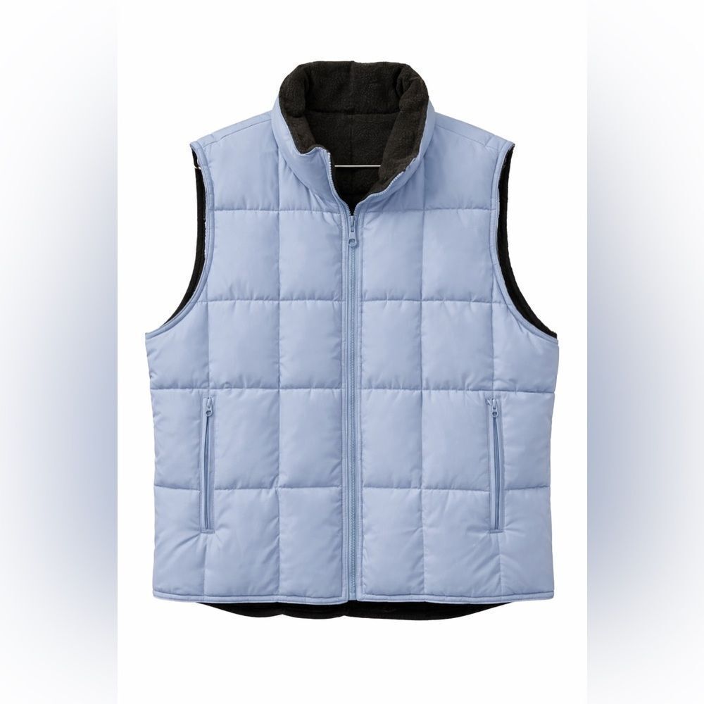 Quilted Puffy Light Blue Vest by SportRax